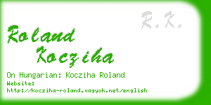 roland kocziha business card